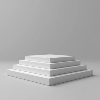 Empty podium and product pedestal mockup showcasing versatile display options for various cosmetics and promotional materials in minimalistic design environment photo