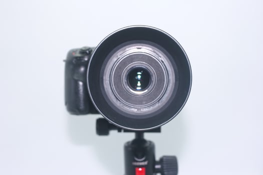 Camera lens ready for a dynamic photography session indoors while capturing unique perspectives on various subjects photo