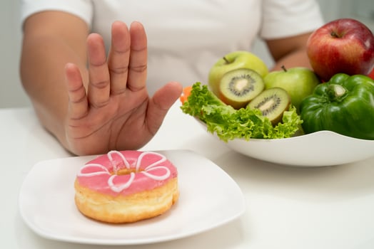 Junk food health eating for diet. photo