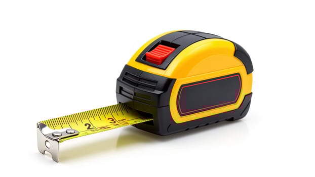 Precision Tool for Measurement with Retractable Yellow Tape photo