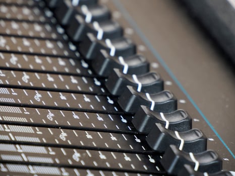 musical mixer detail close up photo