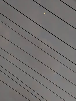 Moon and wires aesthetic wallpaper background image for phone or desktop wallpaper or social media post use photo