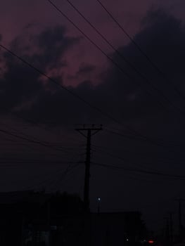 Night sky aesthetic wallpaper dark clouds background power lines landscape photography purple aesthetic wallpaper photo