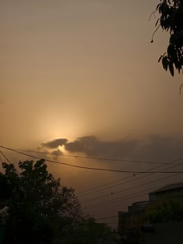 Golden hour sunset sky view scenic landscape photography nature background wallpaper desktop wallpaper aesthetic photo