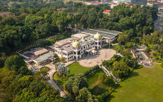 Malaysia, Kuala Lumpur, January 2023 - Aerial view of Royal palace museum photo