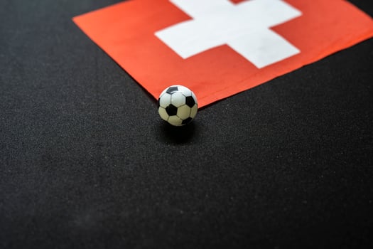 Switzerland flag of the participating countries in the international championship tournament photo