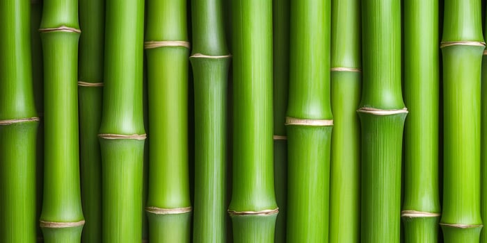 Green bamboo stalks forming a natural background photo