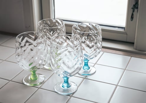 handmade fine glassware for interior decoration photo
