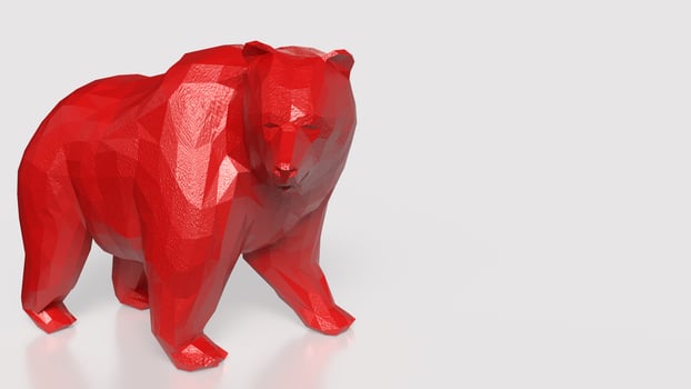 The RED Bear for Business concept 3d Rendering photo