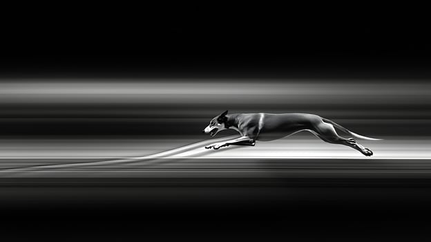 A Sleek Greyhound Captures the Essence of Speed and Motion. photo