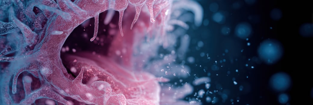 Microscopic View of Cold Germs Entering the Mouth in Vivid Detail With a Focus on Infection and Transmission photo