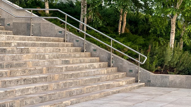 Sunlit stone steps beckon with earthy whispers, perfect for Silent Walking Day contemplation or a Zen garden meditation photo
