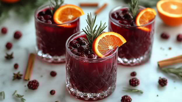 Cranberry orange festive drinks photo