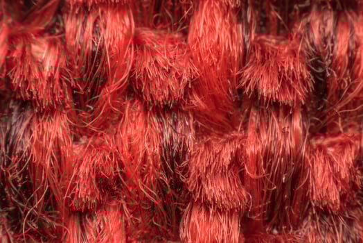 Close up of red yarn texture photo