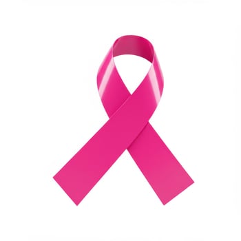 A bright pink ribbon symbolizing breast cancer awareness and support photo