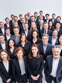 Group of diverse business people posing in formal wear photo