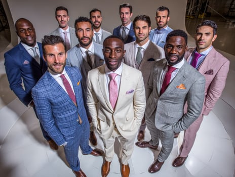 A group of men in suits standing together photo