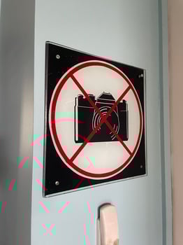 Prohibition Sign Alerting to the Presence of Flammable Materials Found in Storage Areas photo