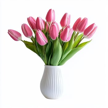 Elegant floral shape isolated on white photo