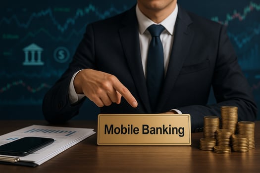 Mobile banking concept photo
