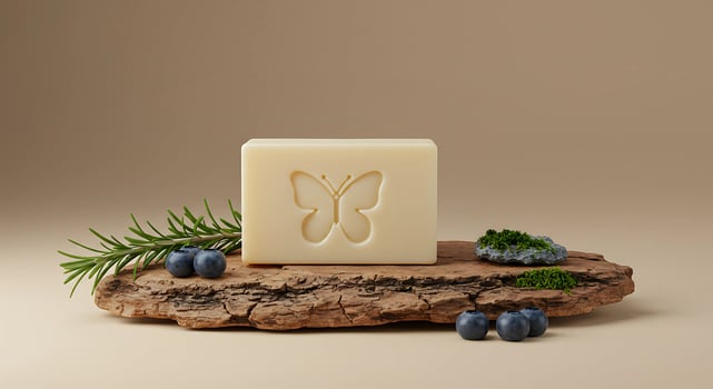 Handmade soaps with natural herbs for spa and aromatherapy concept photo