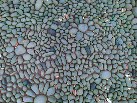 Pebble Stone Pathway Surface Texture Background photo