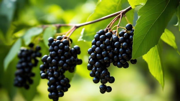 Black currant on a tree photo
