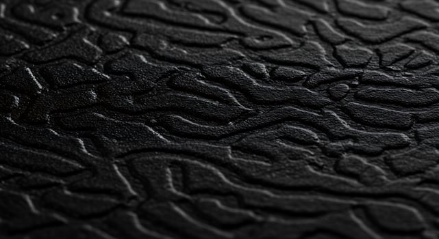 A black leather surface with a pattern of small dots photo