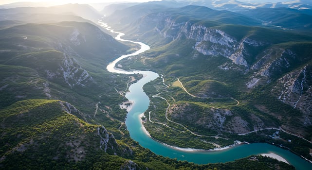 Aerial view of the kotor gorge, croatia photo