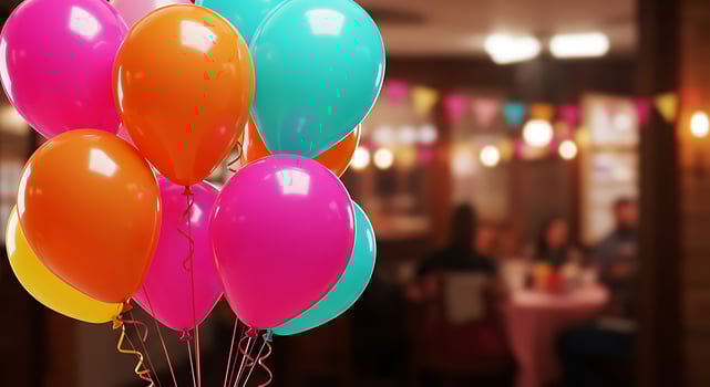 A bunch of balloons in a restaurant photo