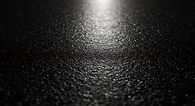 A black and white photo of a shiny surface