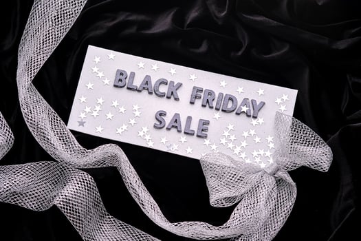 Abstract dark background with the inscription BLACK FRIDAY SALE. photo