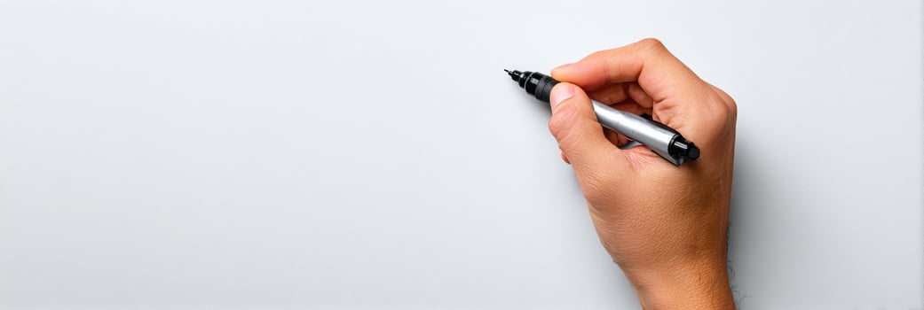 Teacher Demonstrates Writing Techniques on Whiteboard With Ample Space for Student Interaction and Participation During Classroom Lesson photo