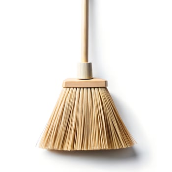 Small Broom Photo on White Background