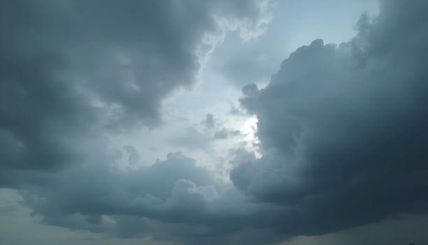 Dark Moody Overcast Sky Captured On Phone photo