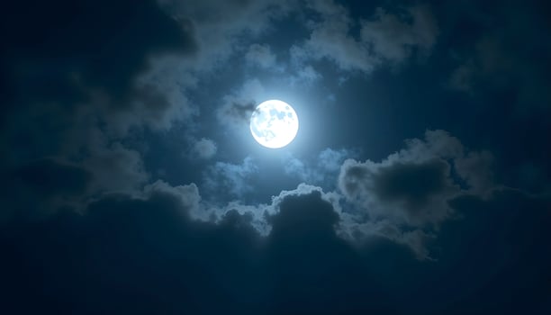 oonlight Behind Clouds Captured photo