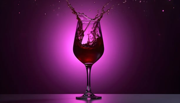 Purple Grape Juice Splash With Studio Backlight photo
