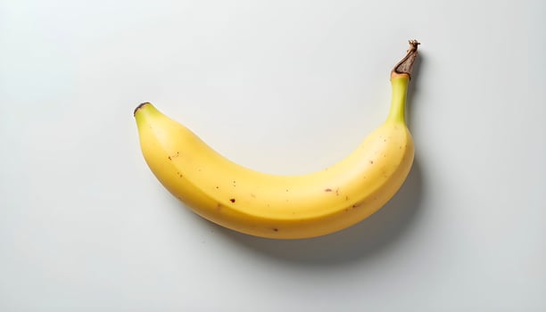 Curved Banana With Smooth Shadow And Light photo