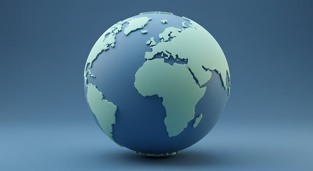 3d globe with earth on it photo