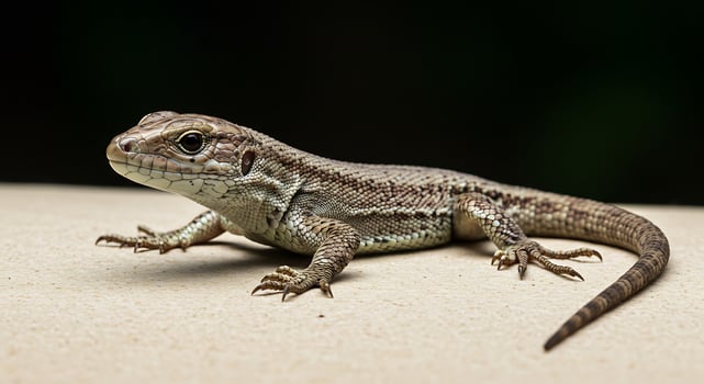 A lizard on a table photo