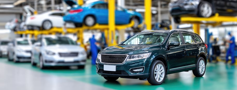 Automotive industry - car assembly line photo