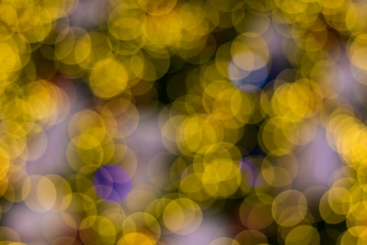 A blurry image of a yellow and purple christmas tree photo