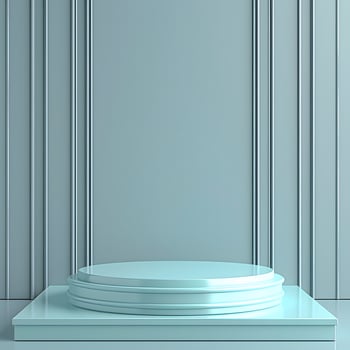 Mint luxury 3d round podium perfect for presenting premium products with a clean minimalist stage photo