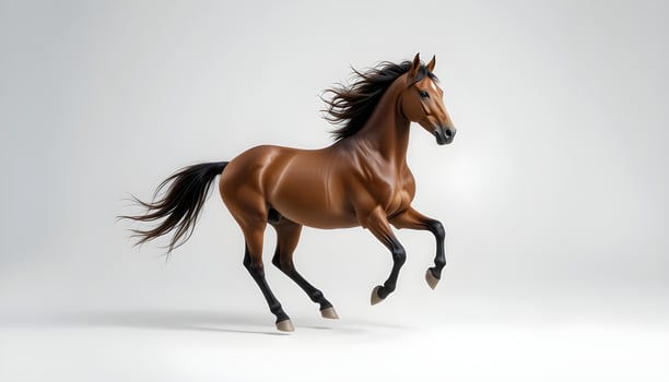 Horse Trotting with Mane Flowing photo