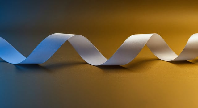 Elegant White Ribbon on Gradient Backdrop photo