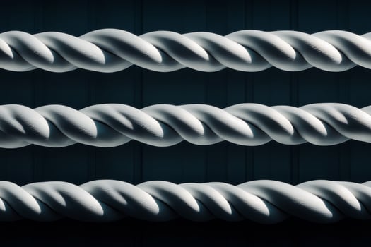 Twisted rope patterns showcased against a dark background highlighting texture and design elements photo