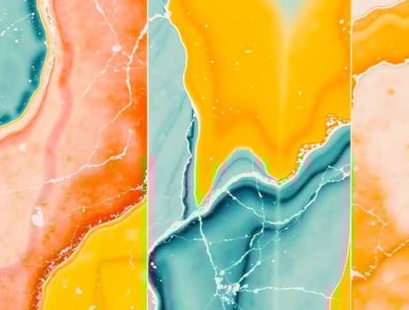 Vibrant Abstract Art Teal Orange and Yellow Marble Texture Background for Design Projects photo