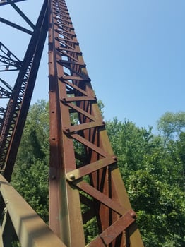 Metal Beam, Old Chain of Rocks Bridge, Illinois and Missouri, Historic Route 66 photo