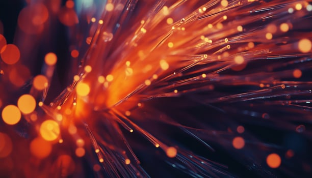Fiber Optic Cable. Enhanced Internet Connectivity Through Optical Fibers. Embracing The Latest In Internet Technology For Fast And Reliable Connection photo