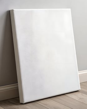 Abstract White and Silver Textured Canvas Art photo